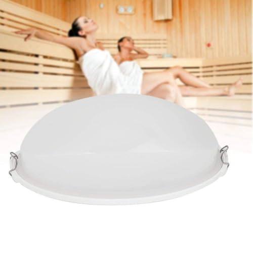 Sauna Wandlampenschirm, 45W E27 Oval Hitzebeständig Saunalampenschirm aus pp, Wasserdicht...