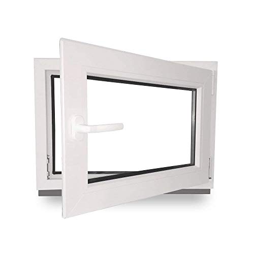 Kellerfenster - Kunststoff - Fenster - innen weiß/außen weiß - BxH: 50 x 40 cm - 500 x 400 mm -...