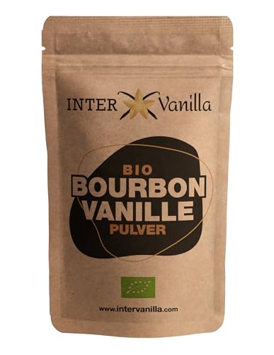 InterVanilla BIO Bourbon Vanillepulver, 25g Bourbon Vanille Pulver gemahlen. Vanilla Powder aus...