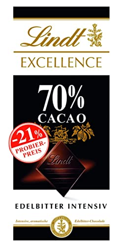 Lindt Schokolade EXCELLENCE 70 % Kakao, Promotion | 100 g Tafel |Intensive aromatische...