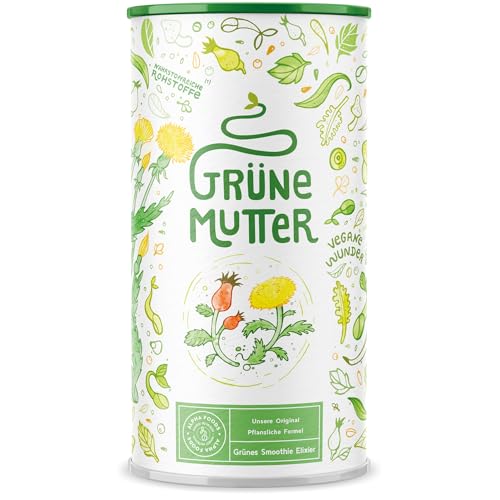 Grüne Mutter - Das Original - Greens Pulver - Coenzym Q10, Weizengras, Brennnessel, Mariendistel,...