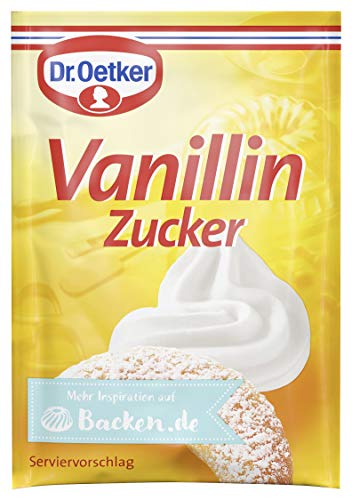 Dr. Oetker Vanillinzucker, 10 x 8 g, Zucker verfeinert mit Vanillin, zum Backen und Süßen von...