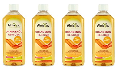 AlmaWin Orangenöl-Reiniger, der Alleskönner, 4 x 0,5l