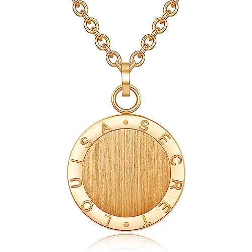 LOUISA SECRET Armband Damen Edelstahl Initial Anhänger Damen Verstellbare Kette Schmuck Damen...
