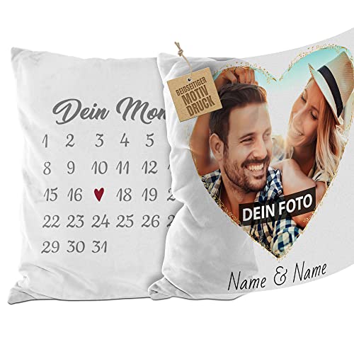 PR Print Royal Kissen Kalender selbst gestalten - mit anpassbarem Jahrestag, mit Namen, Text & Foto...