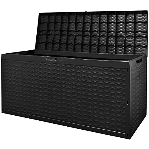 Deuba® XL Auflagenbox Wasserdicht Rollen Deckel Klappbar Abschließbar Steck-System 270L Garten...